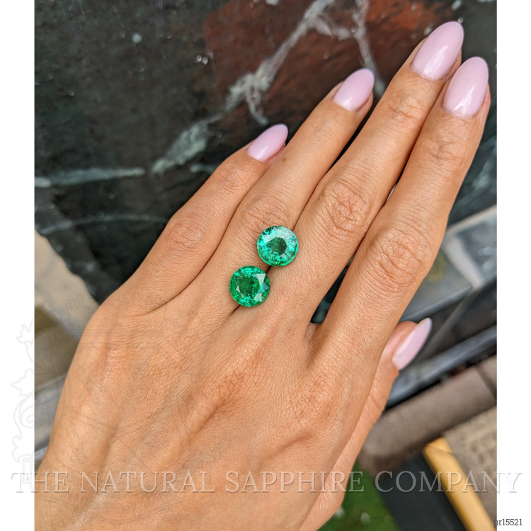 7.89 Ct.Tw. Emerald Pair from Zambia