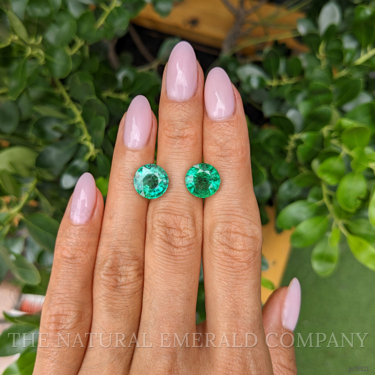 7.89 Ct.Tw. Emerald Pair from Zambia