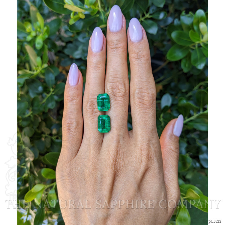 8.36 Ct.Tw. Emerald Pair from Zambia