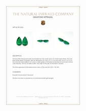 9.20&nbsp;Ct.Tw.Total Carat Weight Emerald Pair from Zambia Appraisal