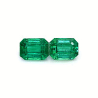 9.33 Ct.Tw.Total Carat Weight Emerald Pair from Zambia Video