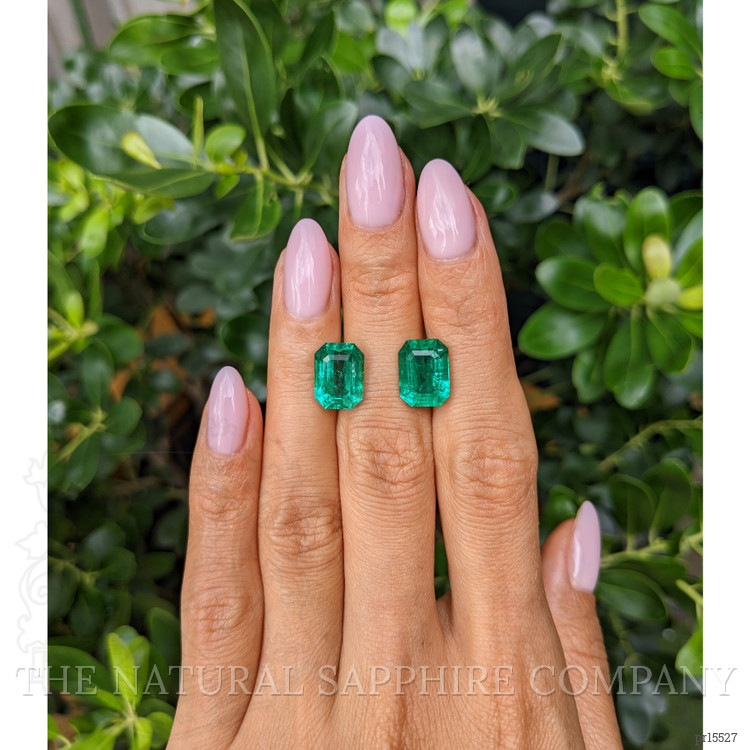 9.33 Ct.Tw. Emerald Pair from Zambia