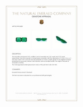10.75&nbsp;Ct.Tw.Total Carat Weight Emerald Pair from Zambia Appraisal