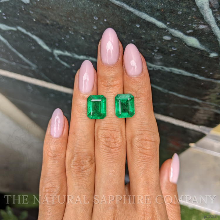 10.75 Ct.Tw. Emerald Pair from Zambia