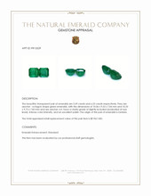 11.72 Ct.Tw.Total Carat Weight Emerald Pair from Zambia Appraisal