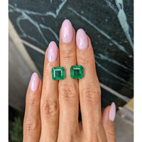 11.72 Ct.Tw.Total Carat Weight Emerald Pair from Zambia Life Style