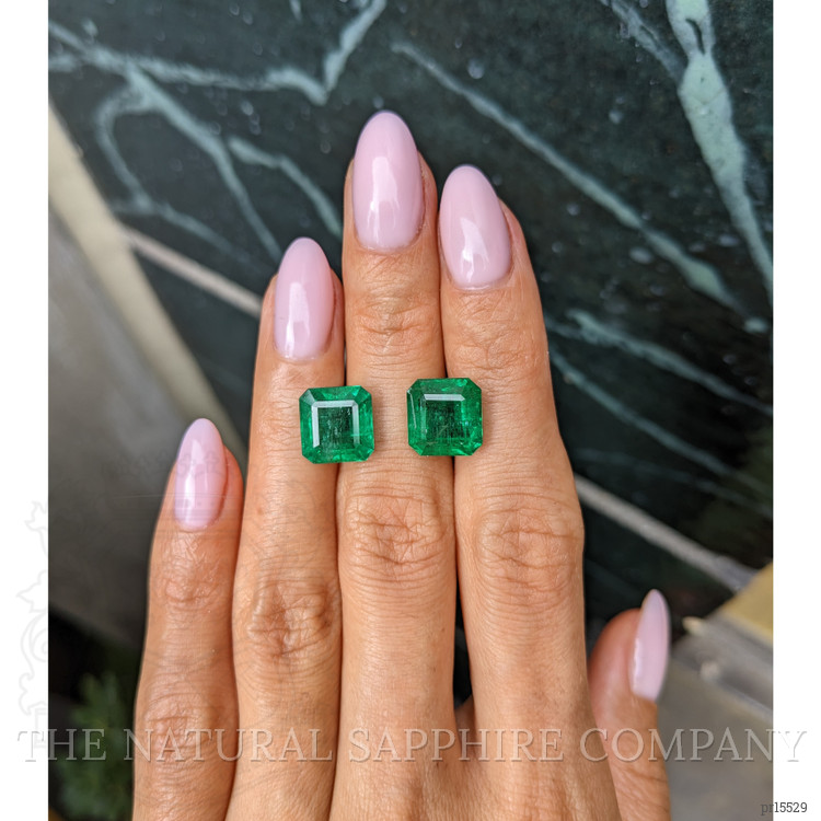 11.72 Ct.Tw. Emerald Pair from Zambia
