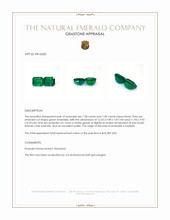 14.86&nbsp;Ct.Tw.Total Carat Weight Emerald Pair from Zambia Appraisal