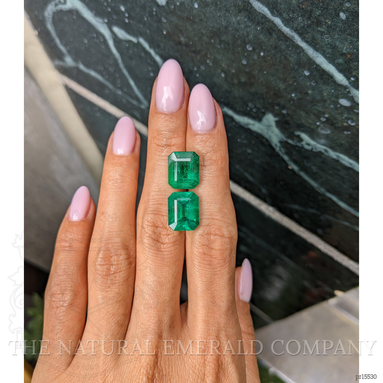 14.86 Ct.Tw. Emerald Pair from Zambia