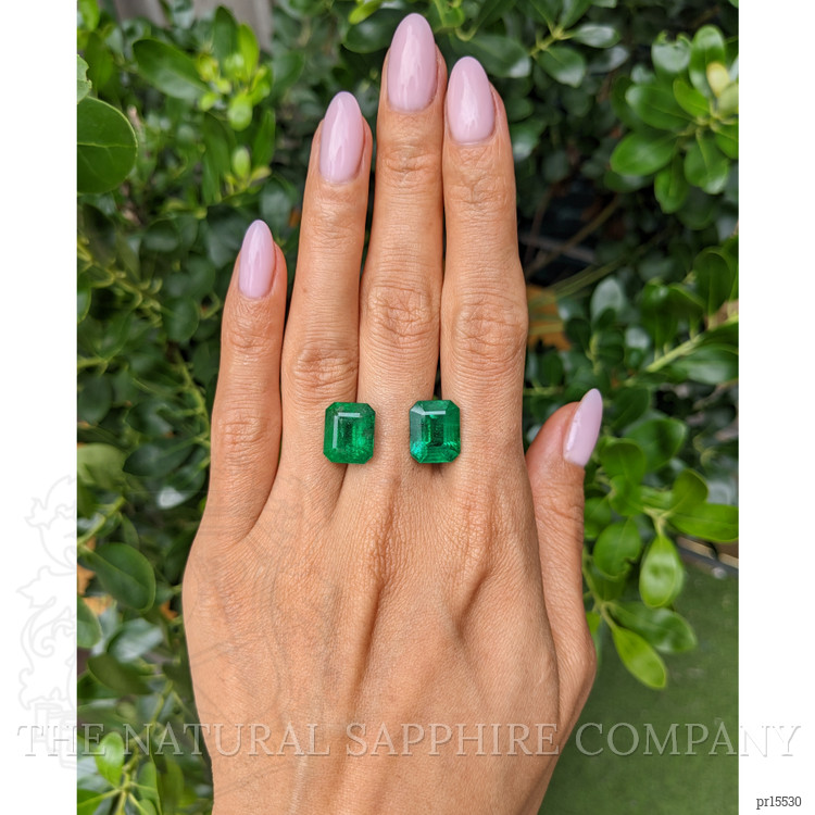 14.86 Ct.Tw. Emerald Pair from Zambia