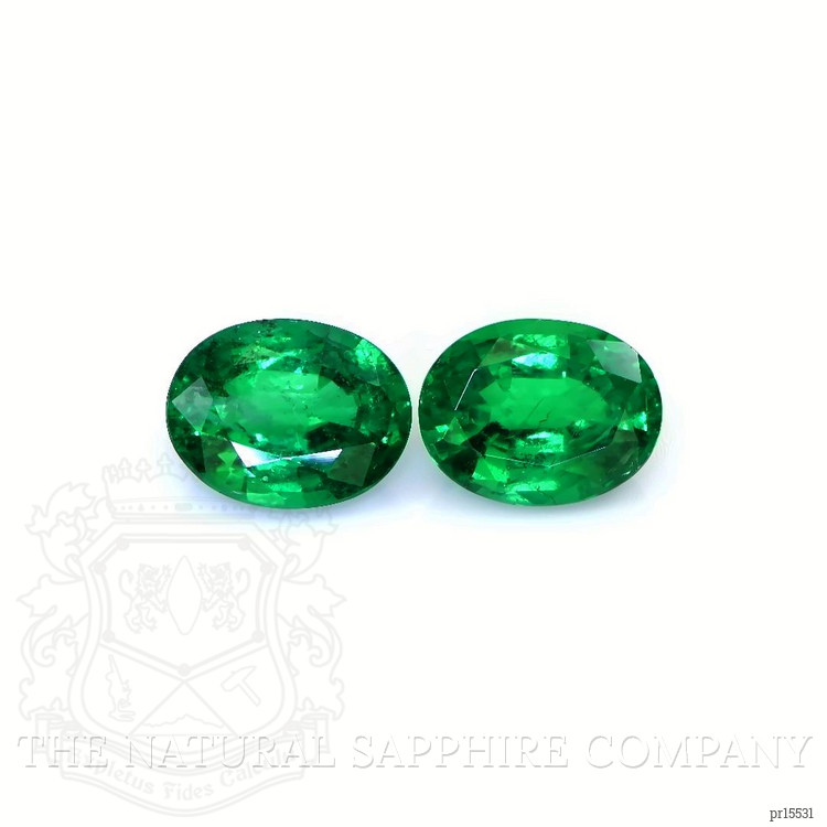 3.69 Ct.Tw. Emerald Pair from Zambia