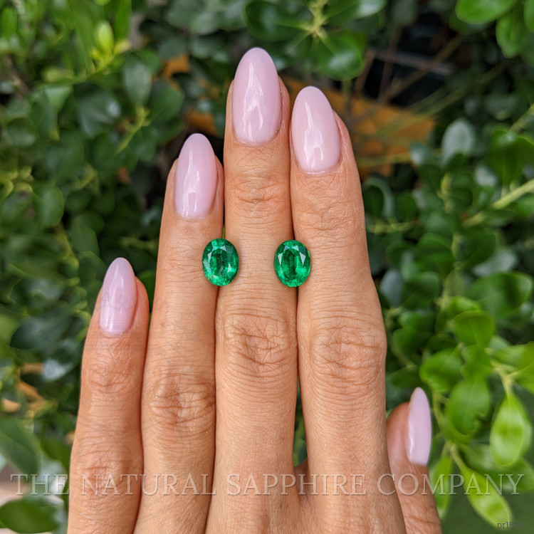 3.69 Ct.Tw. Emerald Pair from Zambia