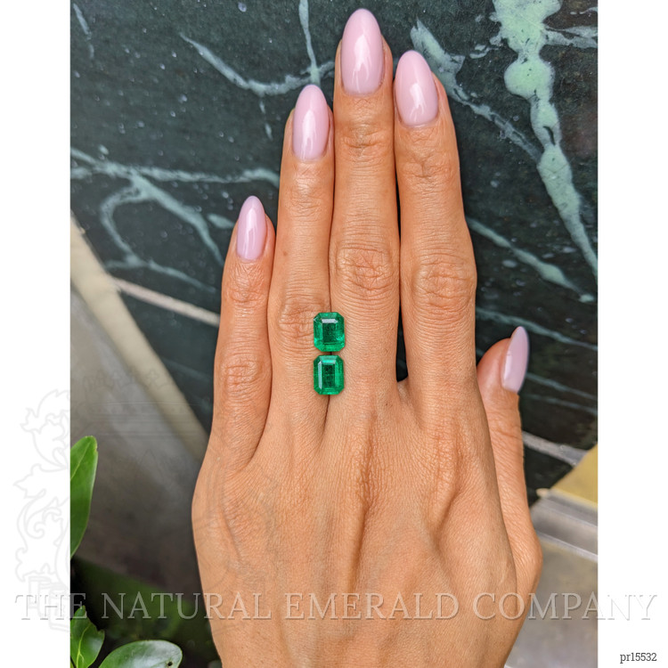 4.87 Ct.Tw. Emerald Pair from Zambia