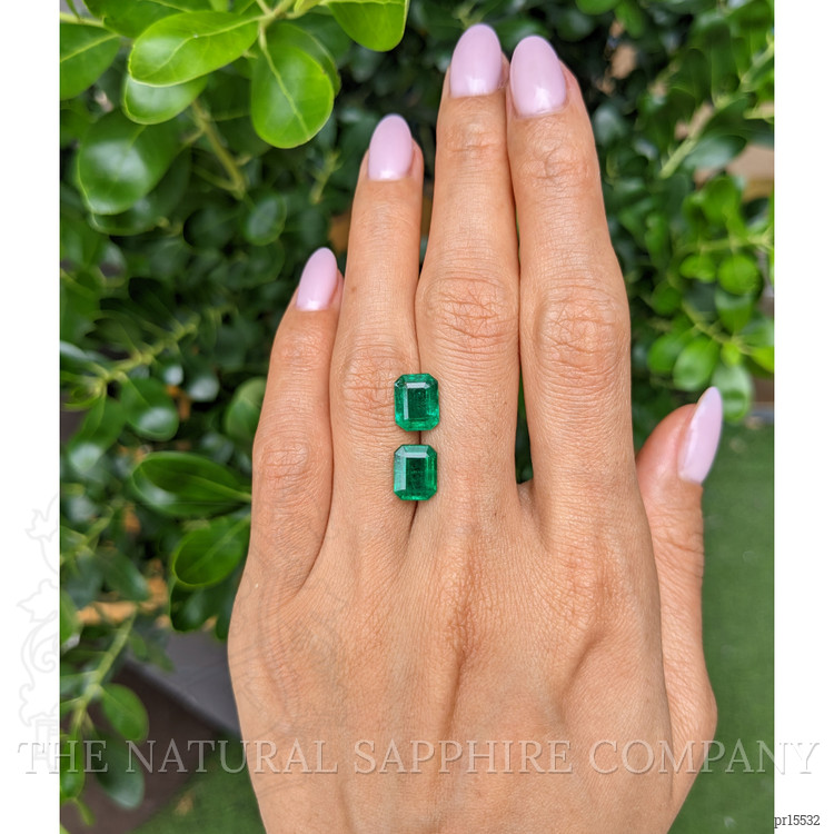 4.87 Ct.Tw. Emerald Pair from Zambia