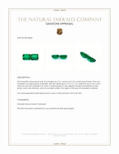 5.06&nbsp;Ct.Tw.Total Carat Weight Emerald Pair from Zambia Appraisal