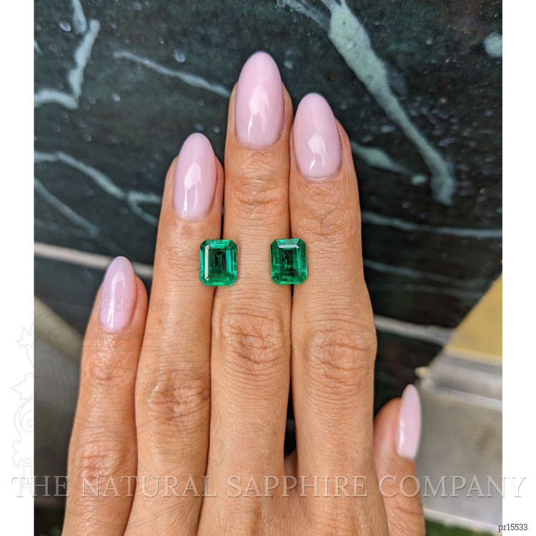 5.06 Ct.Tw. Emerald Pair from Zambia