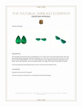 6.35&nbsp;Ct.Tw.Total Carat Weight Emerald Pair from Zambia Appraisal