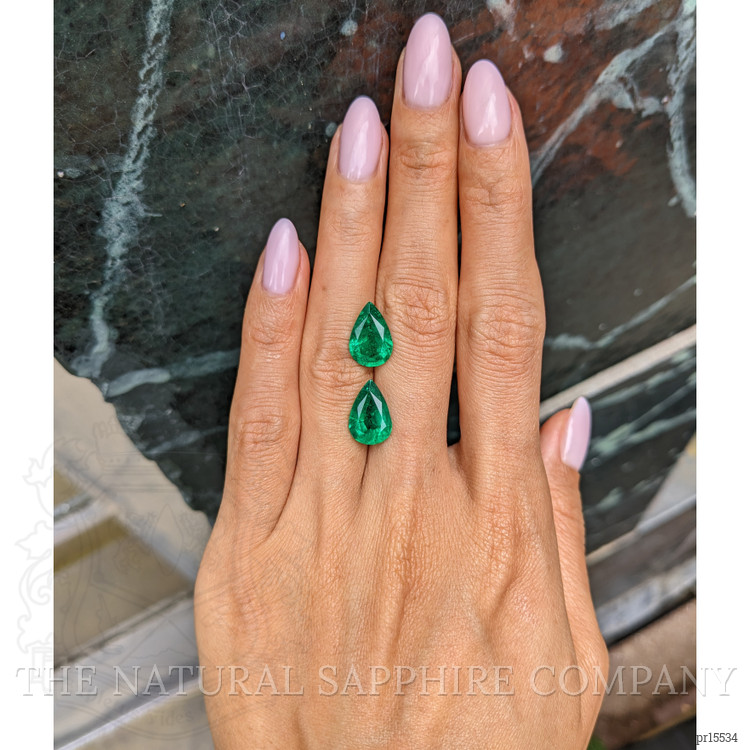 6.35 Ct.Tw. Emerald Pair from Zambia