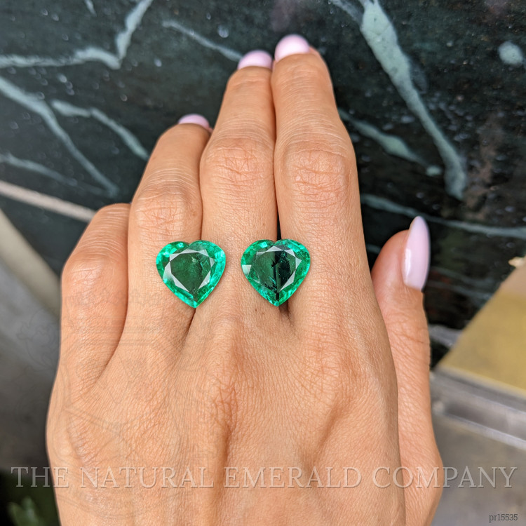 13.43 Ct.Tw. Emerald Pair from Zambia