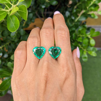 13.43&nbsp;Ct.Tw.Total Carat Weight Emerald Pair from Zambia Life Style