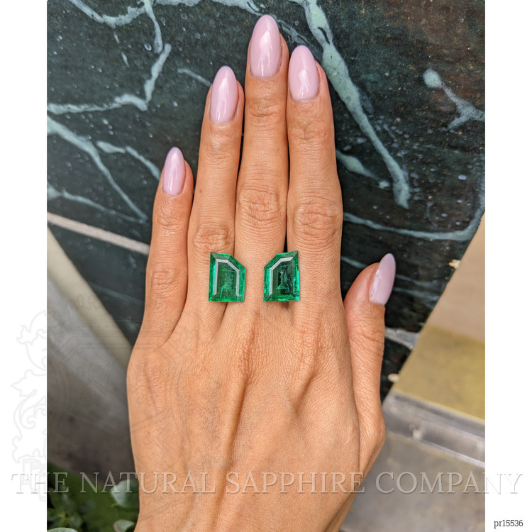 14.49 Ct.Tw. Emerald Pair from Zambia