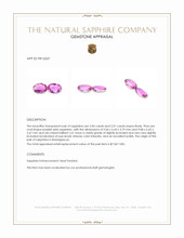4.05&nbsp;Ct.Tw.Total Carat Weight Purplish Pink Sapphire Pair from Madagascar Appraisal