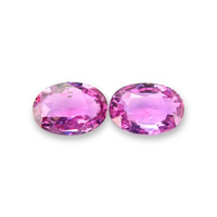 4.05 Ct.Tw.Total Carat Weight Purplish Pink Sapphire Pair from Madagascar Video