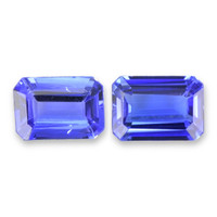 1.95 Ct.Tw.Total Carat Weight Violetish Blue Tanzanite Pair from Tanzania Video