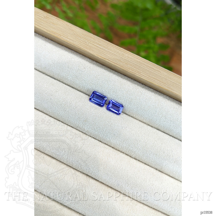 1.95 Ct.Tw. Violetish Blue Tanzanite Pair from Tanzania