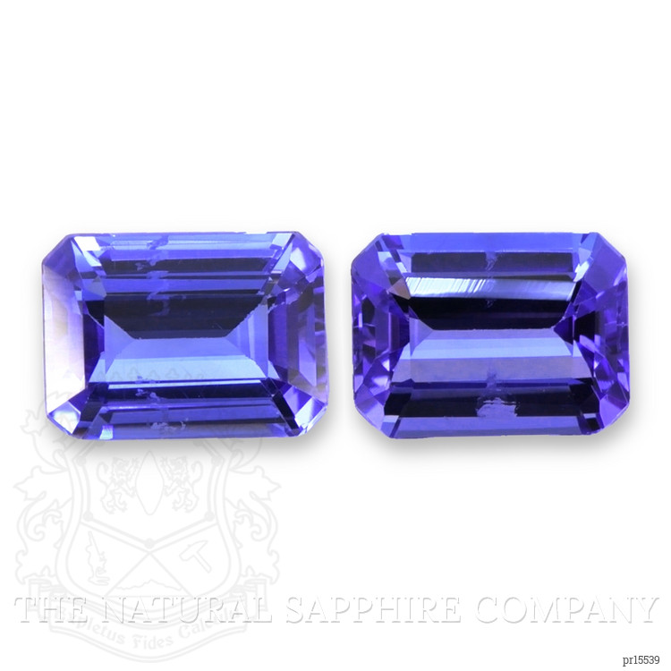3.12 Ct.Tw. Violetish Blue Tanzanite Pair from Tanzania