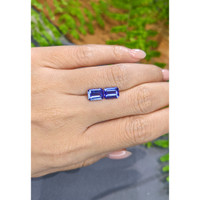 3.12&nbsp;Ct.Tw.Total Carat Weight Violetish Blue Tanzanite Pair from Tanzania Life Style