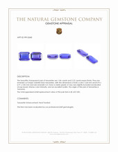 4.08 Ct.Tw.Total Carat Weight Violetish Blue Tanzanite Pair from Tanzania Appraisal