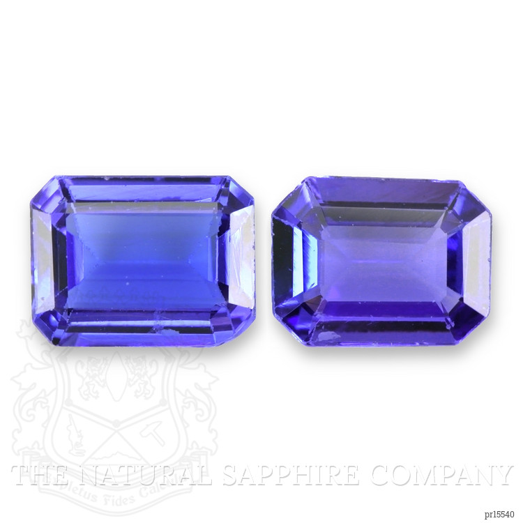 4.08 Ct.Tw. Violetish Blue Tanzanite Pair from Tanzania