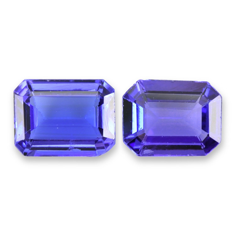 4.08 Ct.Tw. Violetish Blue Tanzanite Pair from Tanzania