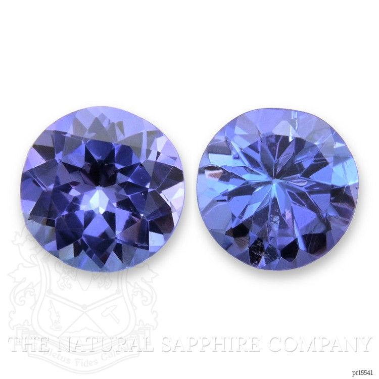 1.16 Ct.Tw. Violetish Blue Tanzanite Pair from Tanzania