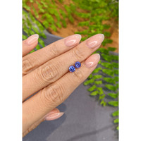1.16 Ct.Tw.Total Carat Weight Violetish Blue Tanzanite Pair from Tanzania Life Style