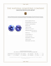1.40&nbsp;Ct.Tw.Total Carat Weight Violetish Blue Tanzanite Pair from Tanzania Scan Report