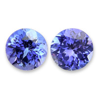 1.40 Ct.Tw.Total Carat Weight Violetish Blue Tanzanite Pair from Tanzania Video