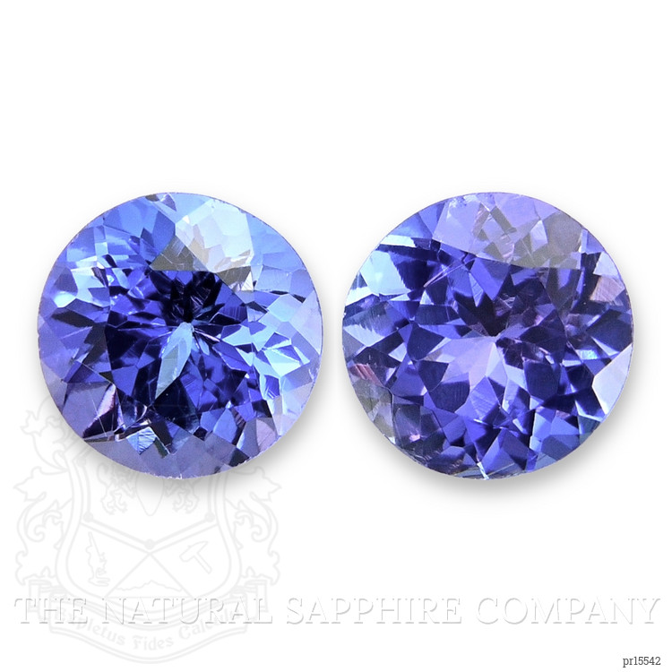 1.40 Ct.Tw. Violetish Blue Tanzanite Pair from Tanzania