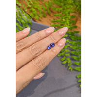 1.40 Ct.Tw.Total Carat Weight Violetish Blue Tanzanite Pair from Tanzania Life Style