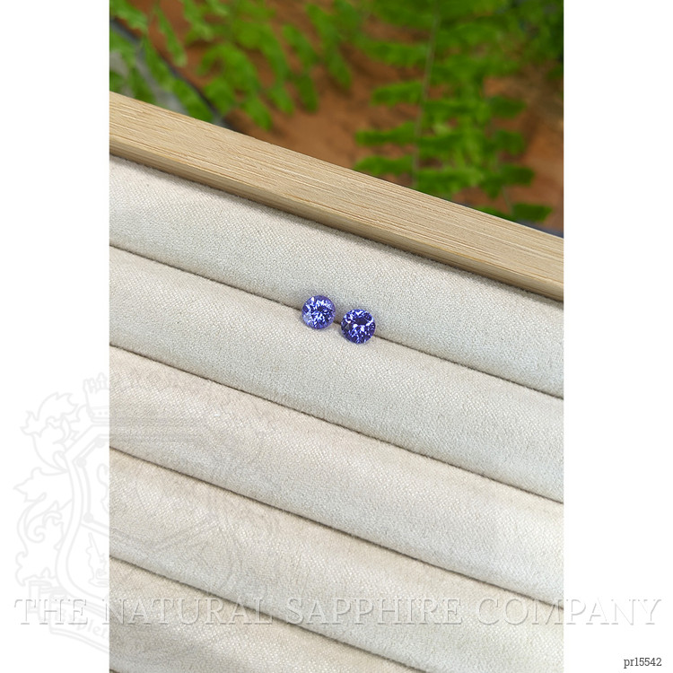 1.40 Ct.Tw. Violetish Blue Tanzanite Pair from Tanzania