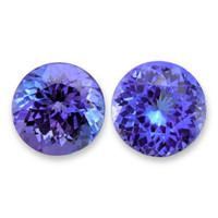 2.62 Ct.Tw.Total Carat Weight Violetish Blue Tanzanite Pair from Tanzania Video