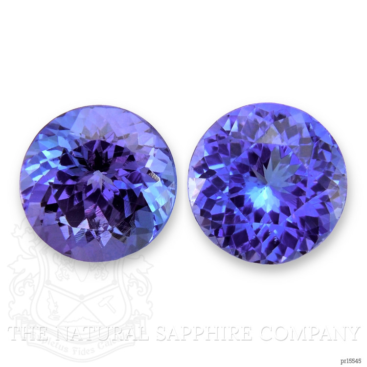 2.62 Ct.Tw. Violetish Blue Tanzanite Pair from Tanzania