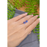 2.62&nbsp;Ct.Tw.Total Carat Weight Violetish Blue Tanzanite Pair from Tanzania Life Style