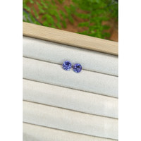 2.62 Ct.Tw.Total Carat Weight Violetish Blue Tanzanite Pair from Tanzania Life Style