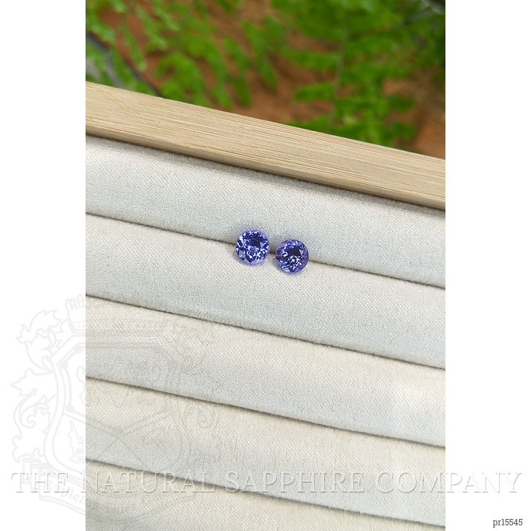 2.62 Ct.Tw. Violetish Blue Tanzanite Pair from Tanzania