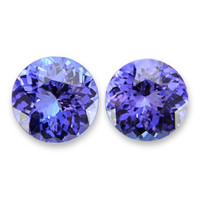 2.73 Ct.Tw.Total Carat Weight Violetish Blue Tanzanite Pair from Tanzania Video