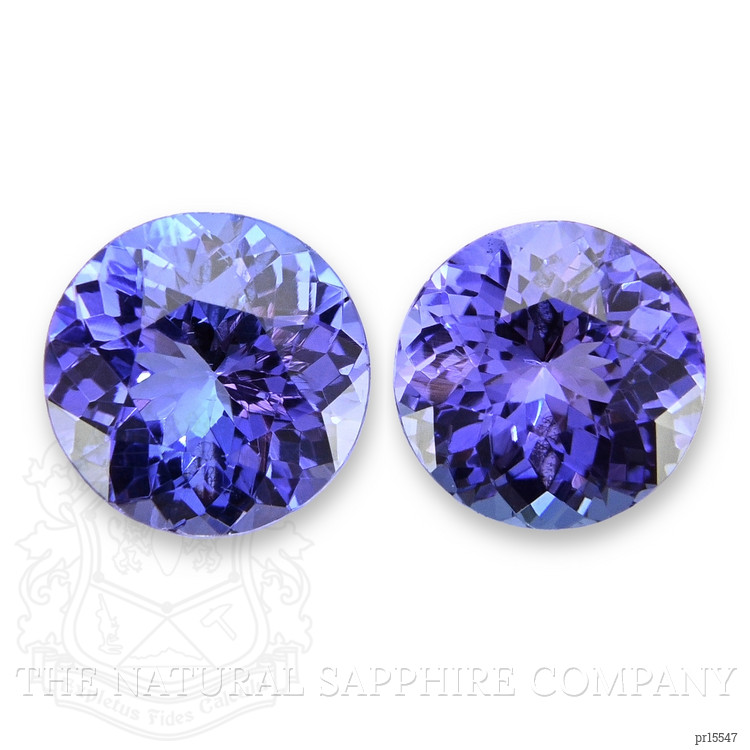 2.73 Ct.Tw. Violetish Blue Tanzanite Pair from Tanzania