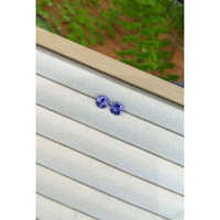 2.73 Ct.Tw.Total Carat Weight Violetish Blue Tanzanite Pair from Tanzania Life Style