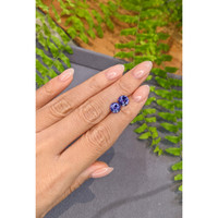 2.73 Ct.Tw.Total Carat Weight Violetish Blue Tanzanite Pair from Tanzania Life Style